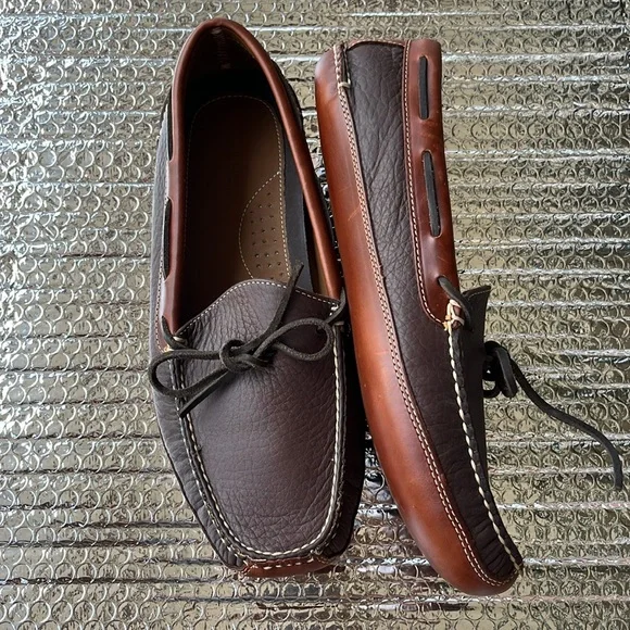 NEW L.L.BEAN Brown Leather Men's Shoes - Picture 4 of 9